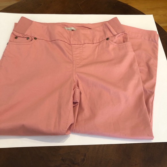 Woman Within Jean Petite Bootcut Smooth Waist Rose 5 Pickey w mock zip stretch - Picture 10 of 12